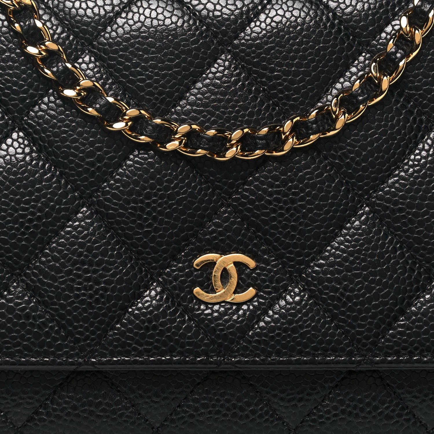 Chanel Caviar Quilted Wallet On Chain WOC Black 9 of 16