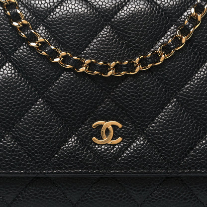 Chanel Caviar Quilted Wallet On Chain WOC Black 9 of 16