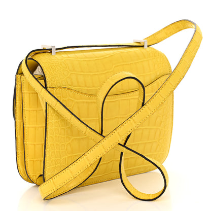 Hermes Matte Alligator Constance 18 Mimosa 3 of 10