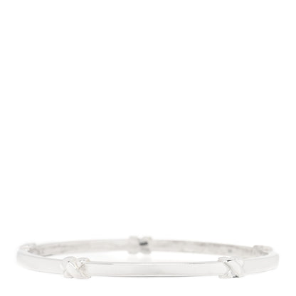 Tiffany Sterling Silver Signature X Bangle Bracelet 2 of 3