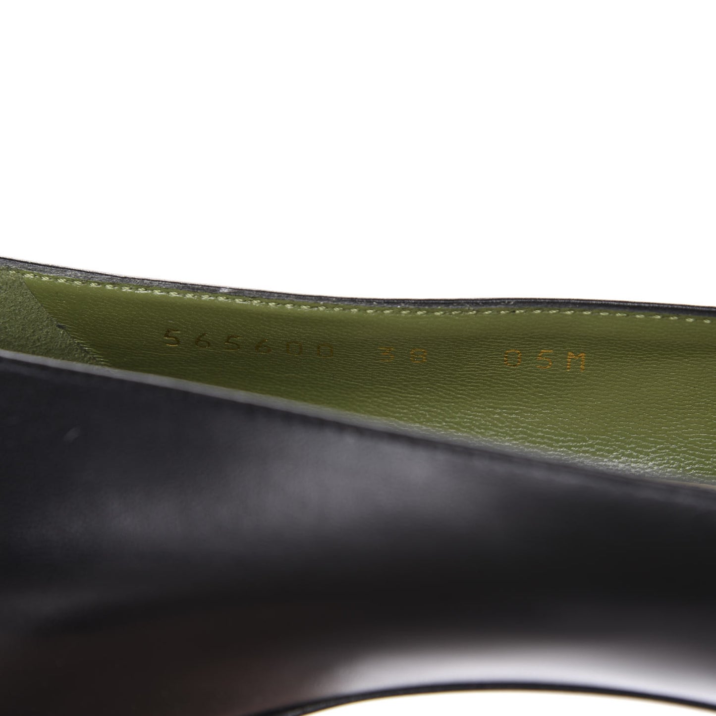 Malaga Kid Half Moon GG Square Toe Pumps 38 Black