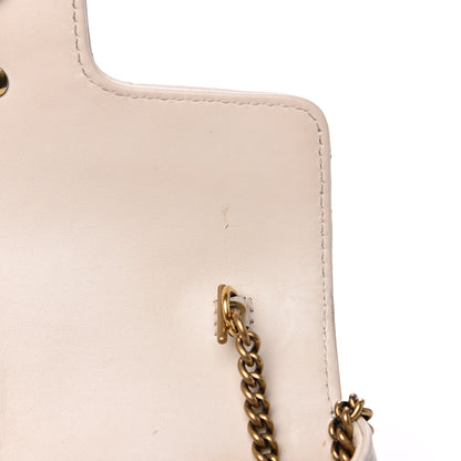 Gucci Calfskin Matelasse Super Mini GG Marmont Shoulder Bag White 16 of 17