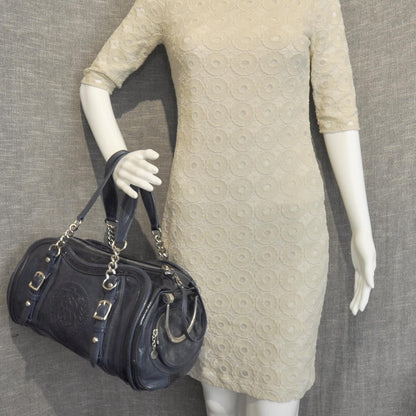 Balenciaga Leather Embossed Logo Satchel 2 of 8