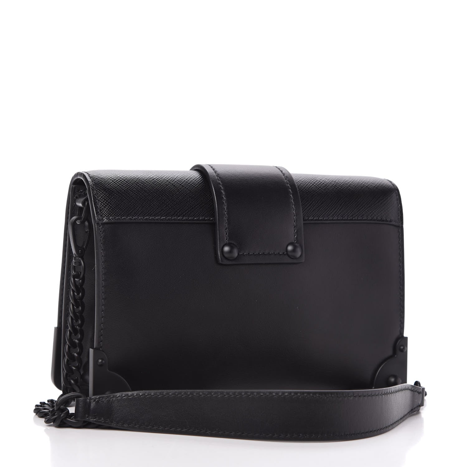 Prada City Calfskin Saffiano Cahier Bag Black 3 of 9
