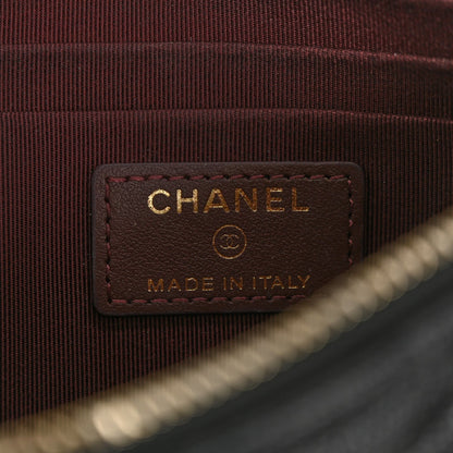 Chanel Caviar Quilted Classic Flat Wallet Pouch Black 6 of 9
