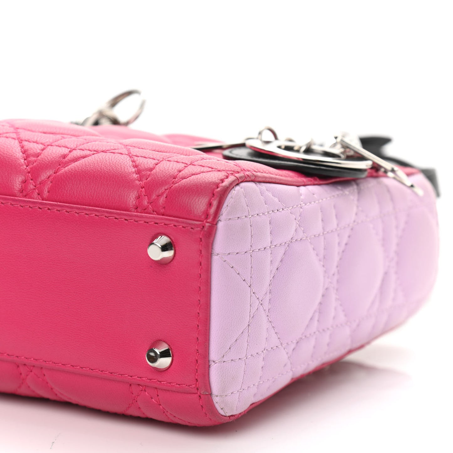 Lambskin Cannage Mini Lady Dior Multicolor