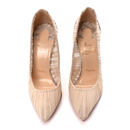 Christian Louboutin Chiffon Follies Draperia 100 Pumps 36 Beige 2 of 8