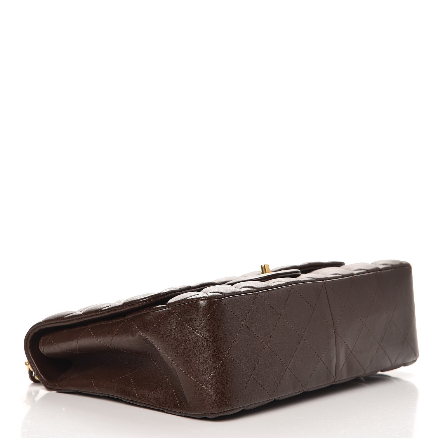 Chanel Lambskin Quilted Jumbo Single Flap Dark Brown 4 of 9