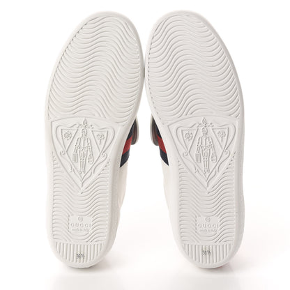 Gucci Calfskin Ayers Crystal Web Pineapple Embroidered Womens New Ace Sneakers 36.5 White 6 of 10