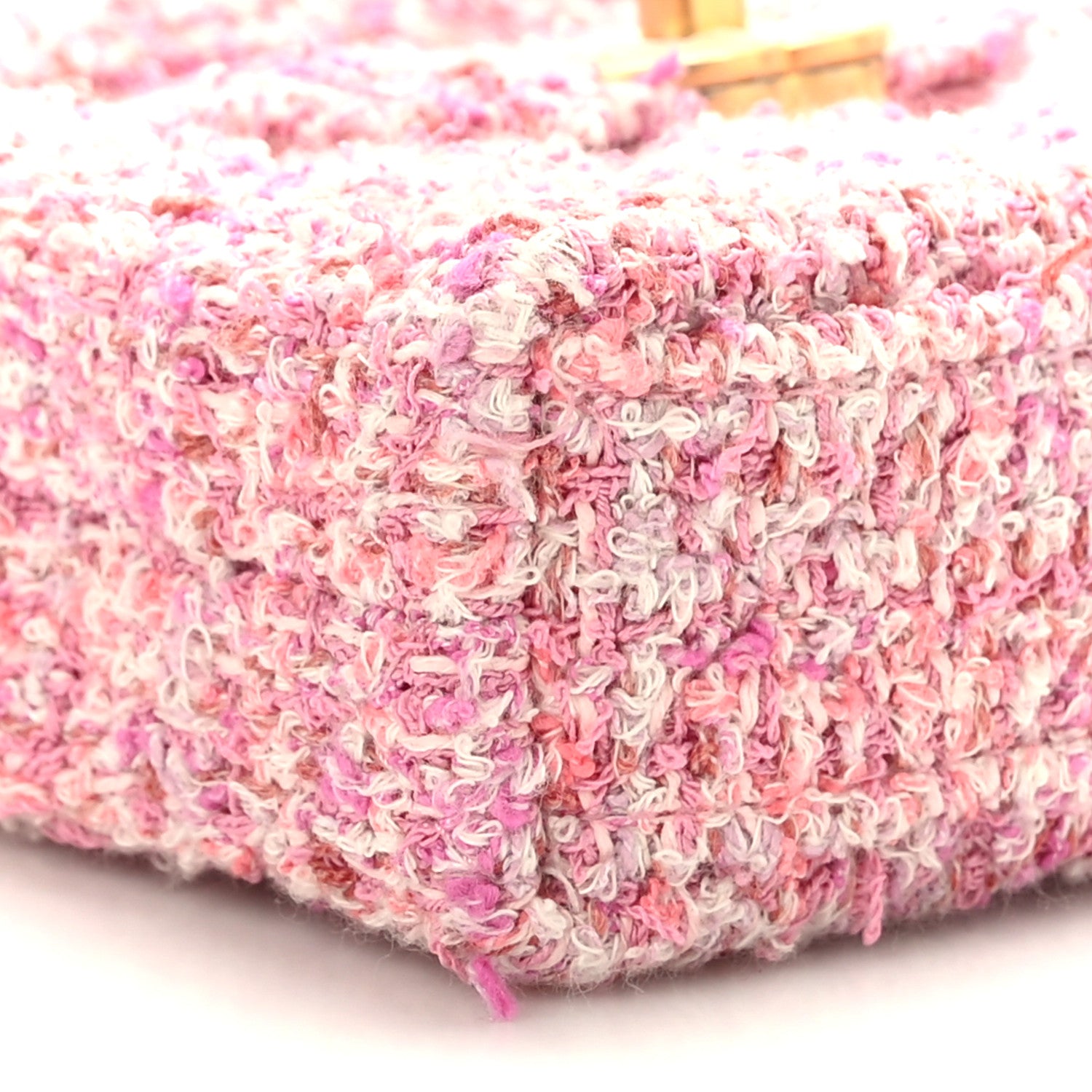 Chanel Tweed Quilted Mini Nano Kelly Shopper Pink 8 of 10
