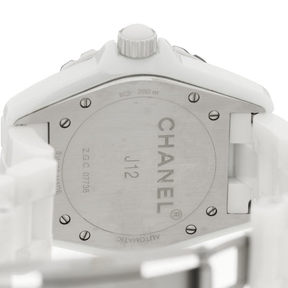 Chanel Stainless Steel Ceramic 38mm J12 Automatic Watch White 4 of 4