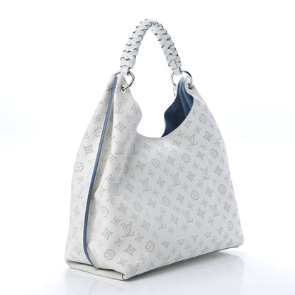 Louis Vuitton Mahina Carmel Hobo Snow 2 of 10