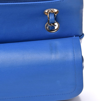Chanel Lambskin Quilted Medium Double Flap Blue 15 of 18