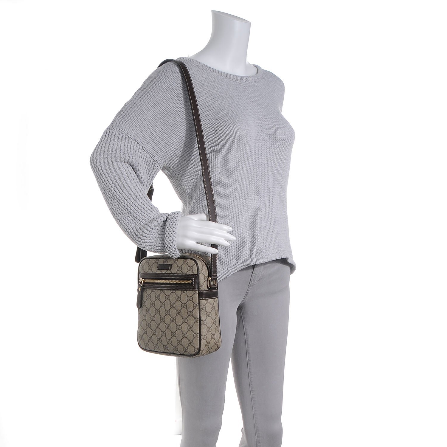Gucci Monogram GG Plus Shoulder Bag in Brown 2 of 7