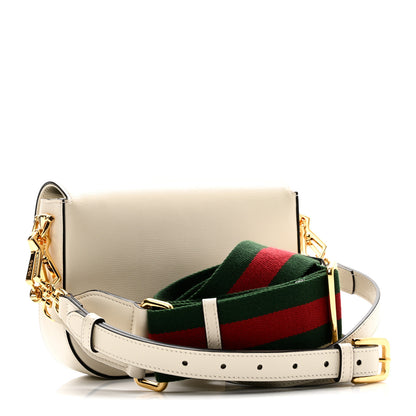 Gucci Azalea Calfskin Web Mini Horsebit 1955 Shoulder Bag Mystic White 3 of 11
