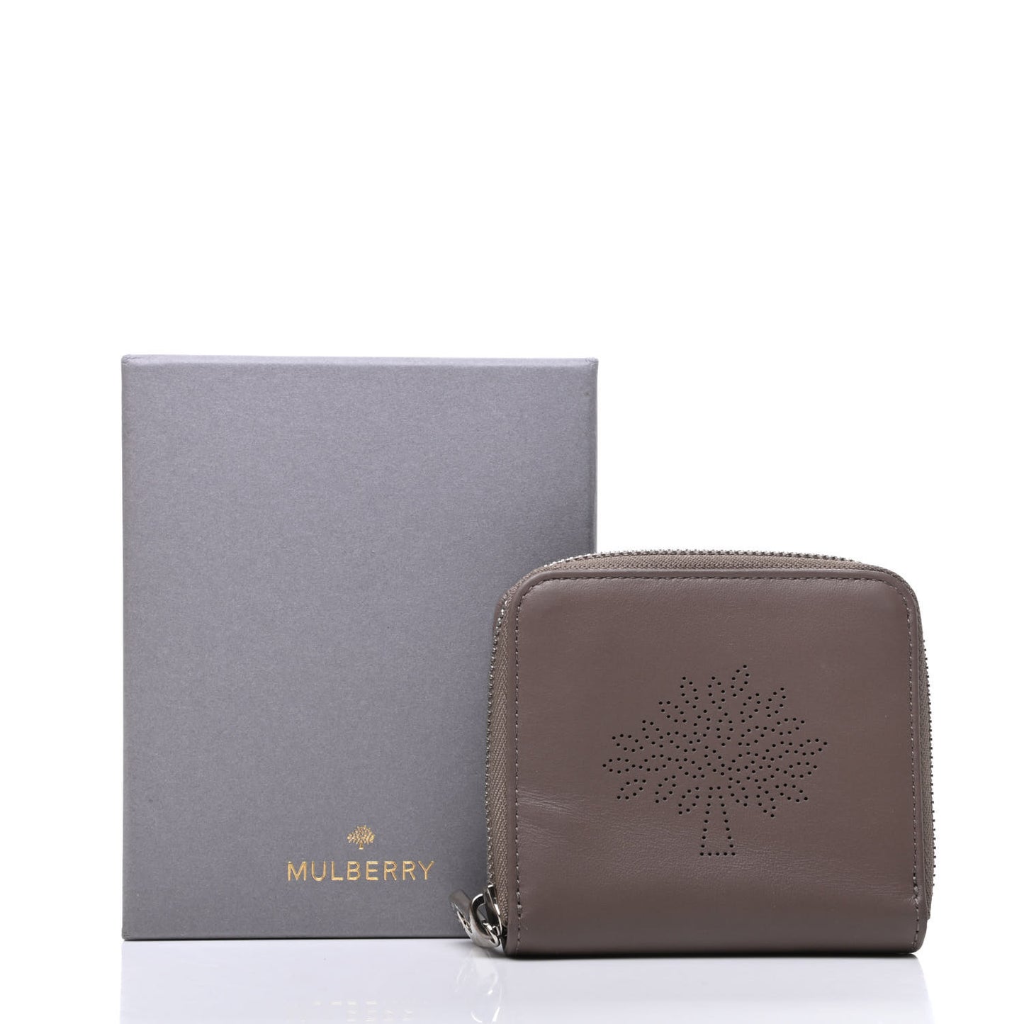 Nappa Small Blossom Zip Around Wallet Taupe