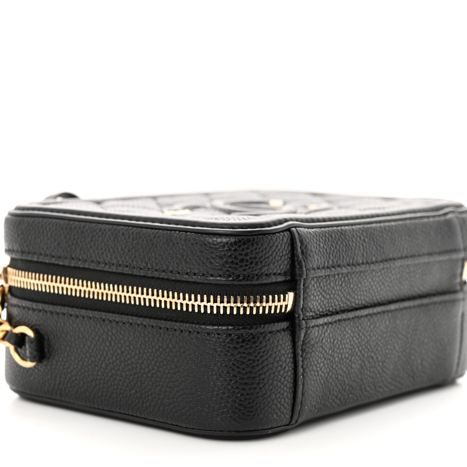 Chanel Caviar Quilted Small CC Filigree Vanity Case Black 9 of 11