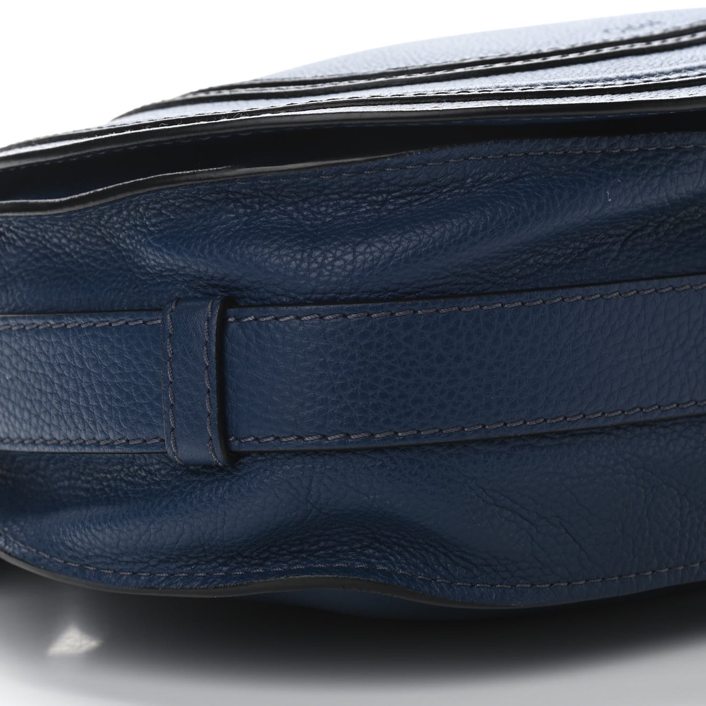 Calfskin Medium Marcie Round Crossbody Bag Royal Navy