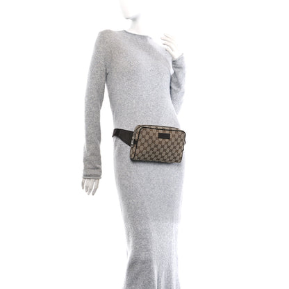 Gucci Monogram Dollar Calfskin Belt Bag Beige Ebony Testa di Moro Marrone Scuro 2 of 12