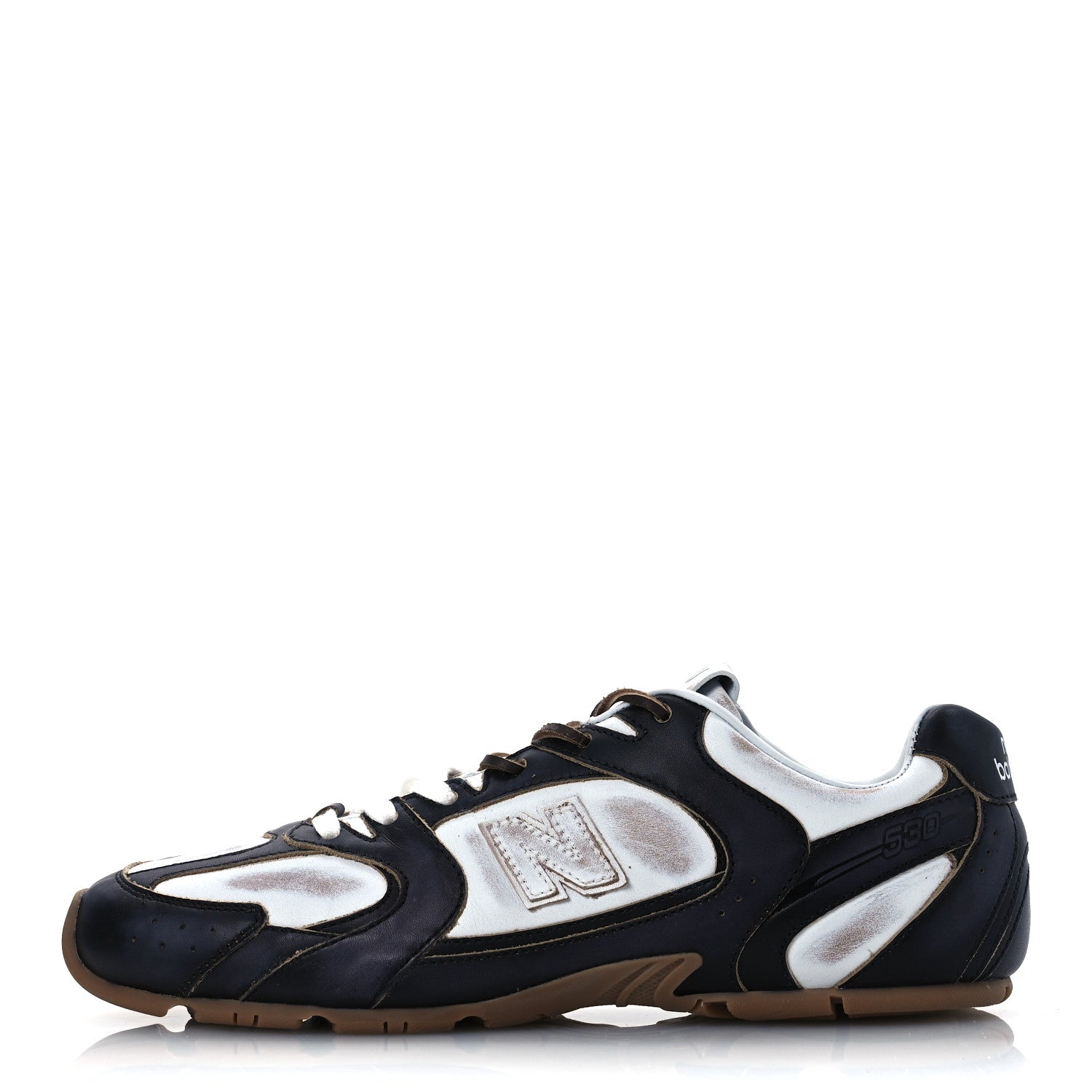 Miu Miu X NEW BALANCE Calfskin 530 SL Sneakers 41 Black White 1 of 10