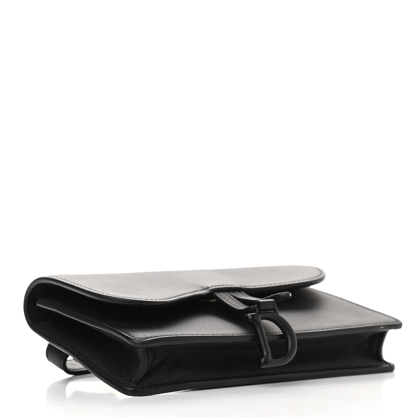 Ultra Matte Calfskin Saddle Belt Bag Black