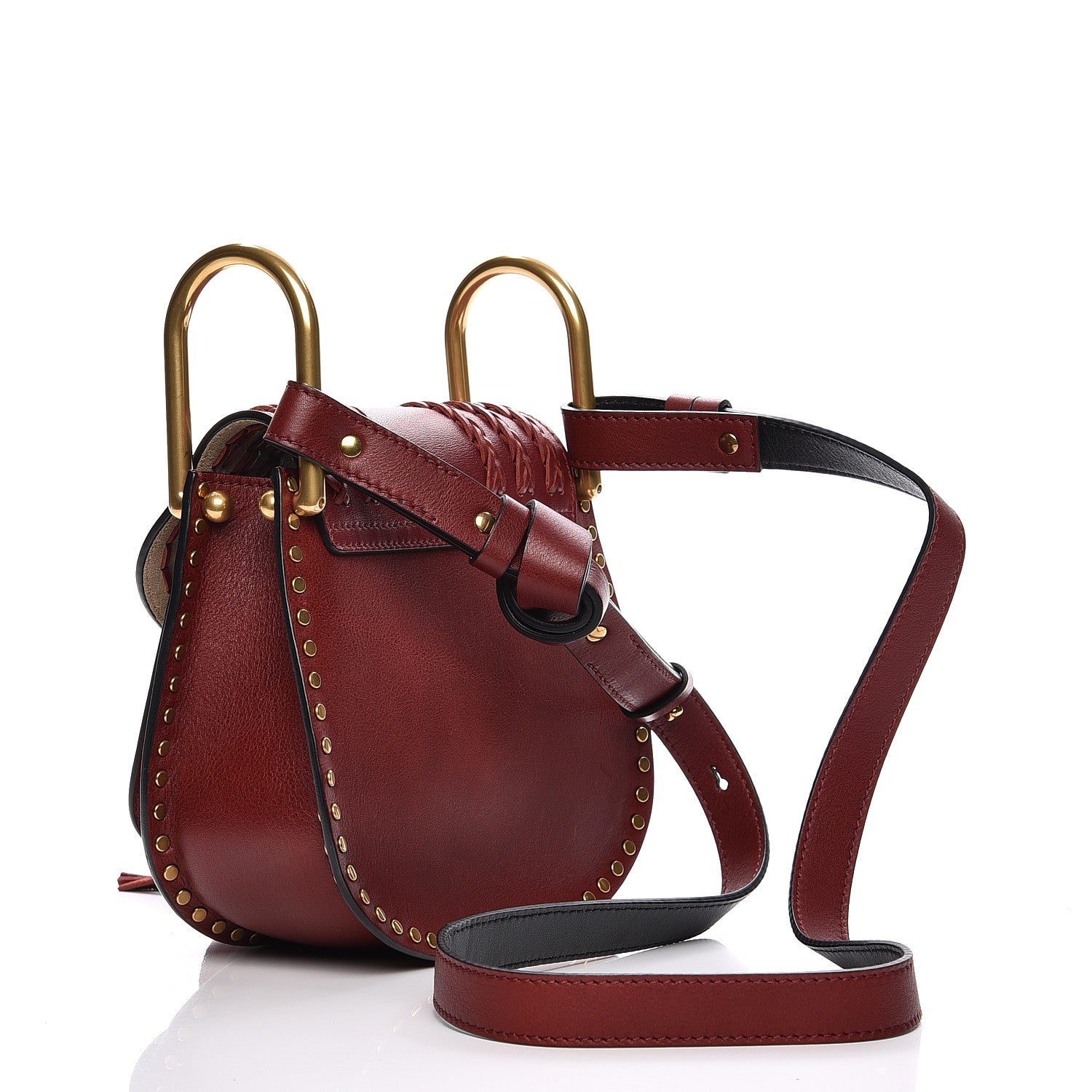 Chloe Calfskin Braided Mini Hudson Shoulder Bag Sienna Red 4 of 9