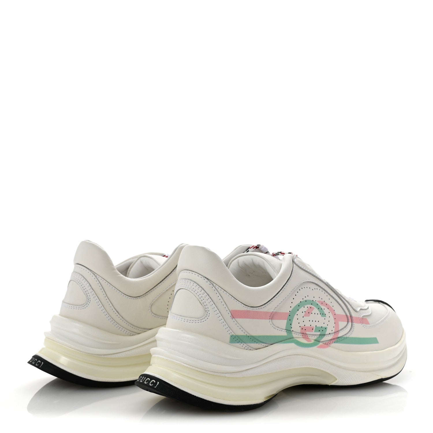 Gucci Ultralight Plutone Calfskin Womens Gucci Run Sneakers 40.5 Great White 5 of 10
