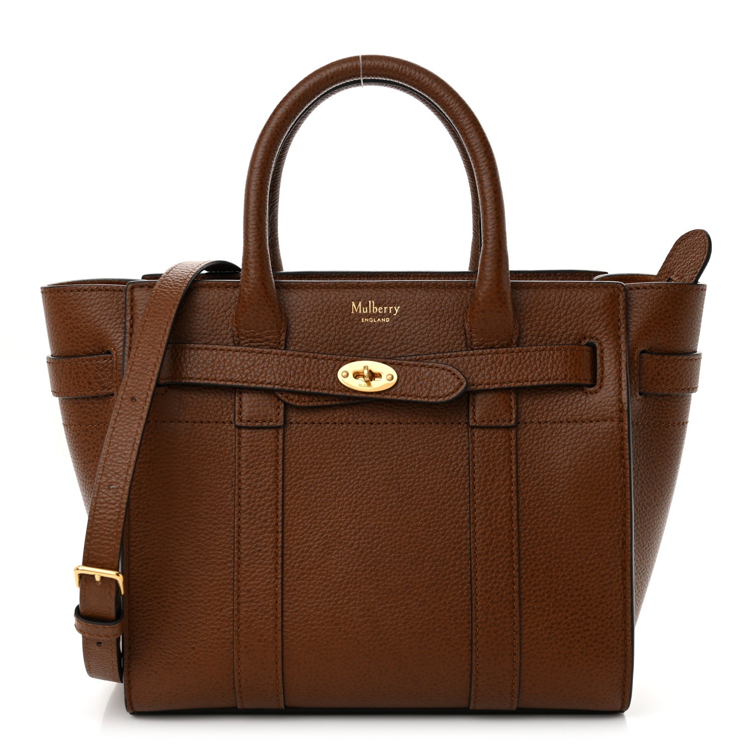 Mulberry Small Classic Grain Mini Zipped Bayswater Oak 1 of 9