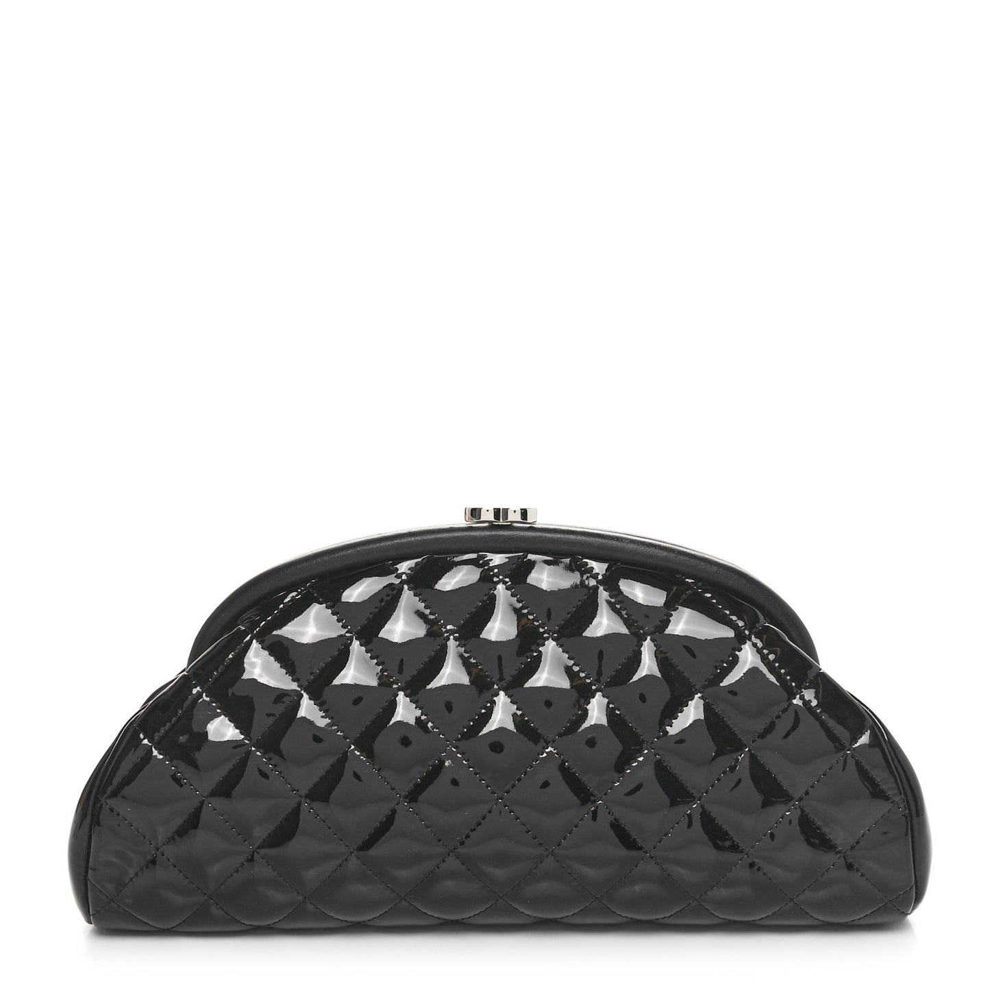 Patent Quilted Timeless Clutch Black