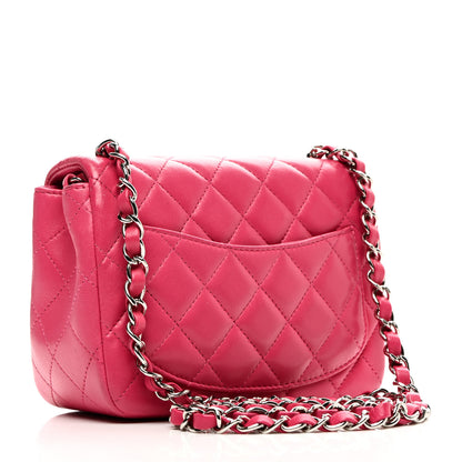 Chanel Lambskin Quilted Mini Square Flap Pink 3 of 10