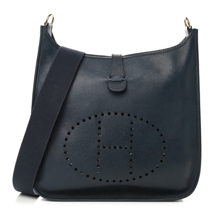 Hermes Courchevel Evelyne GM Bleu Indigo 1 of 9