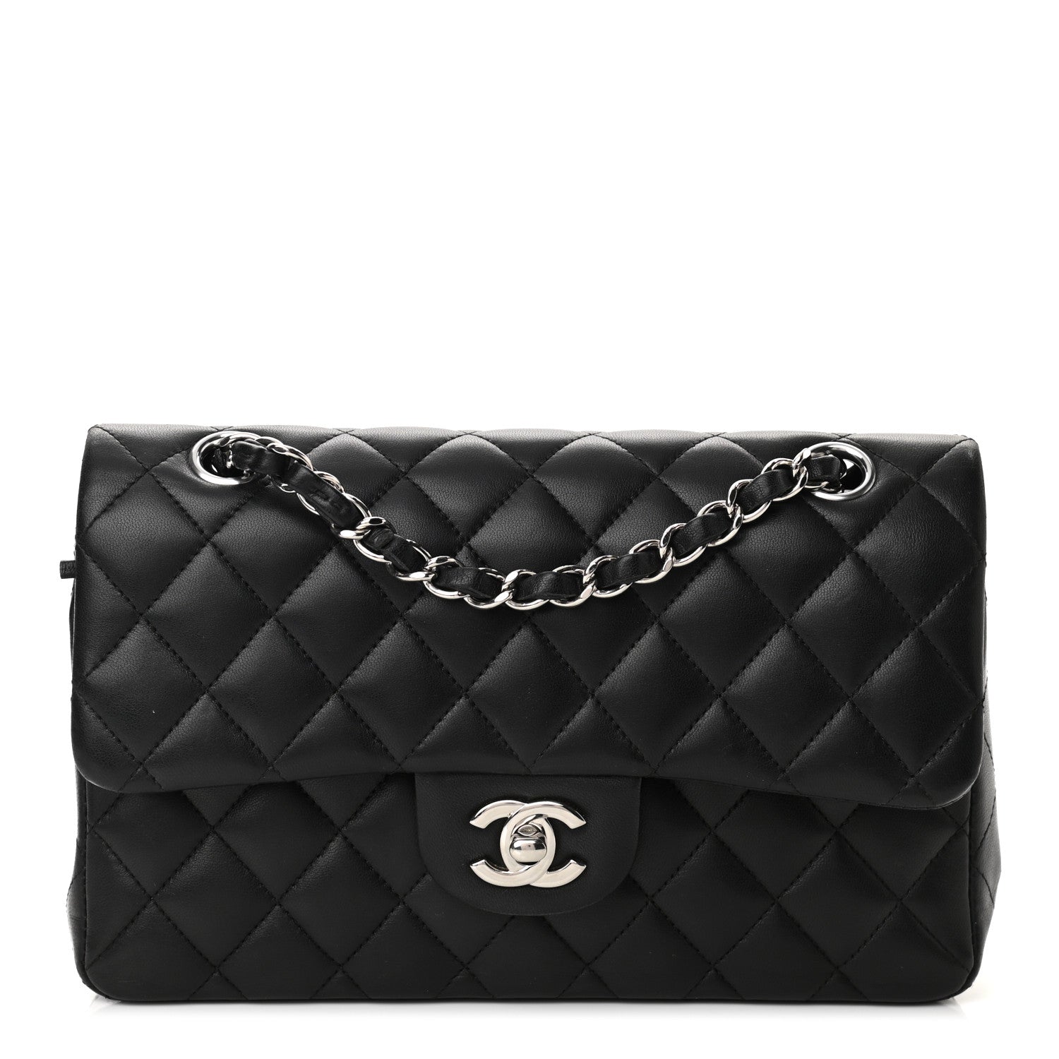 Chanel Lambskin Quilted Small Double Flap Black 1 of 10