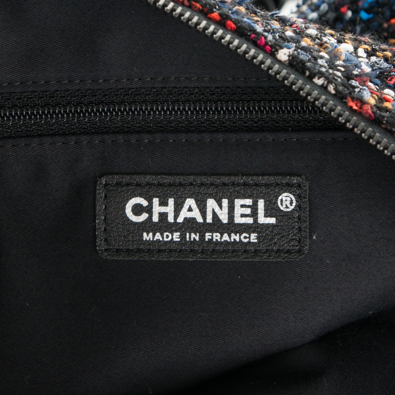 Chanel Tweed Lambskin Large Girl Bag Multicolor Black 6 of 7