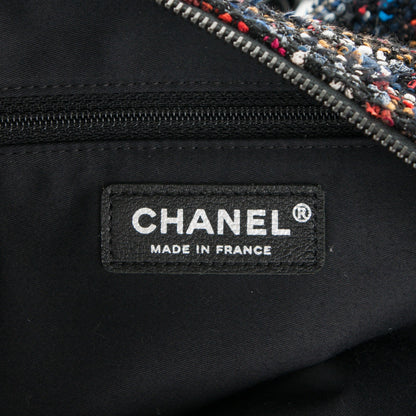 Chanel Tweed Lambskin Large Girl Bag Multicolor Black 6 of 7