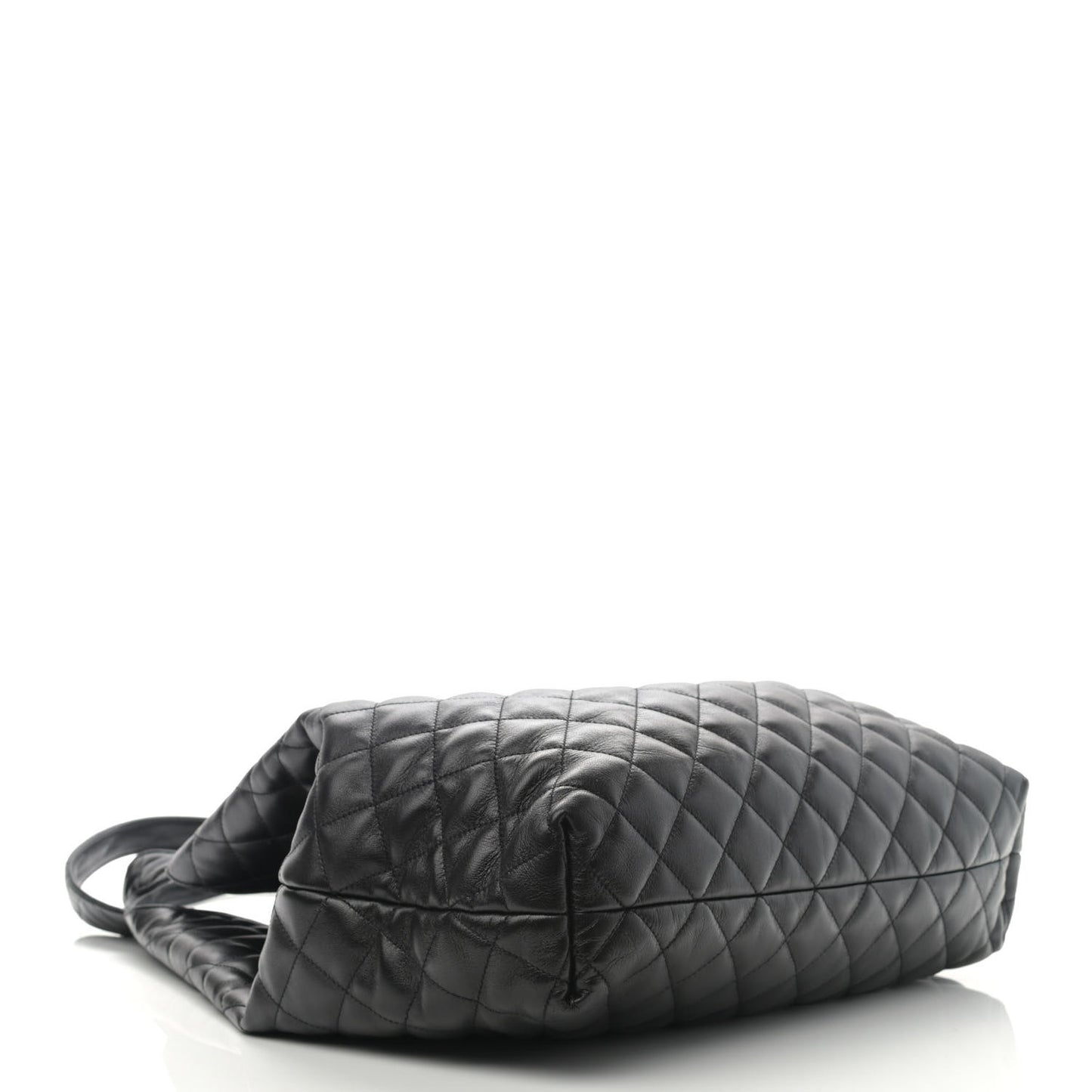 Lambskin Quilted Maxi Icare Shopping Tote Black