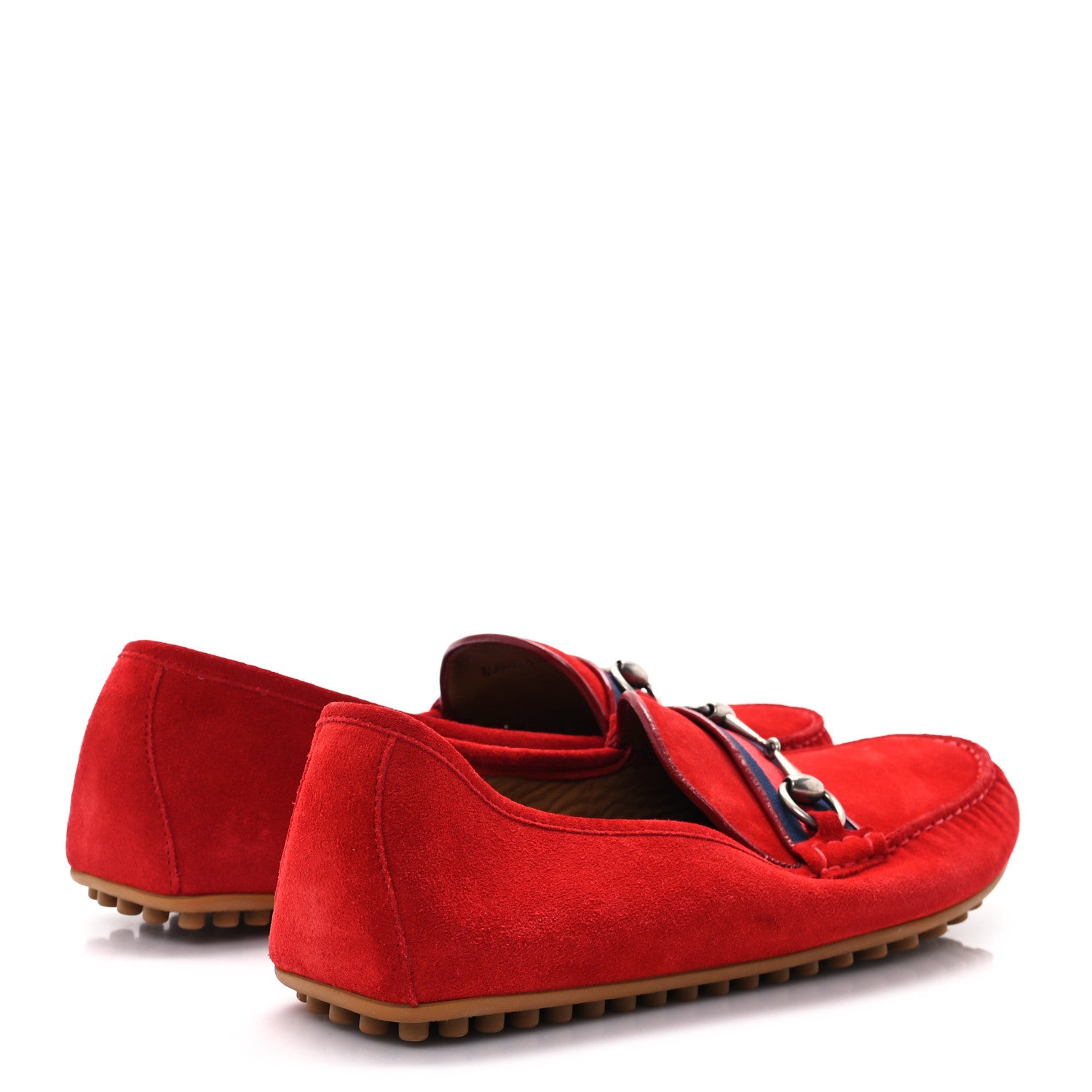 Gucci Suede Mens Horsebit Driver Loafers 11.5 Rosso 5 of 10