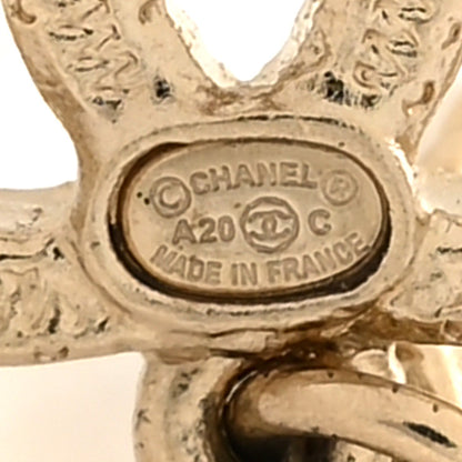 Chanel Crystal Pearl Chanel Charms CC Drop Earrings Gold 4 of 5