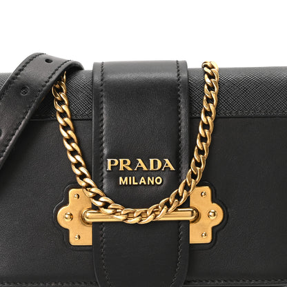 Prada Saffiano City Calf Cahier Belt Bag Black 7 of 9