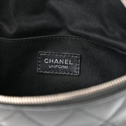 Chanel Grained Calfskin Quilted Waist Belt Bag Black 6 of 11