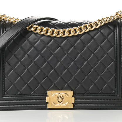 Chanel Lambskin Quilted New Medium Boy Flap Black 8 of 17