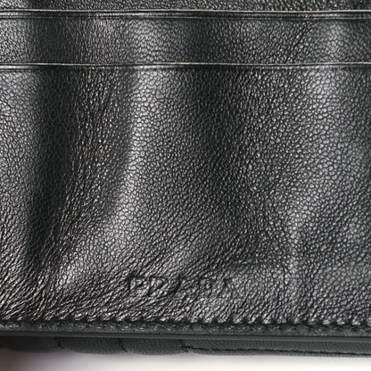 Prada Soft Calfskin Diagramme Continental Wallet Black 8 of 10