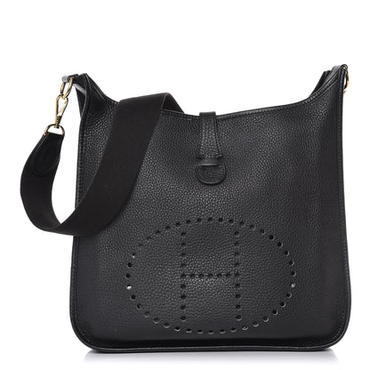 Hermes Taurillon Clemence Evelyne GM Black 1 of 15
