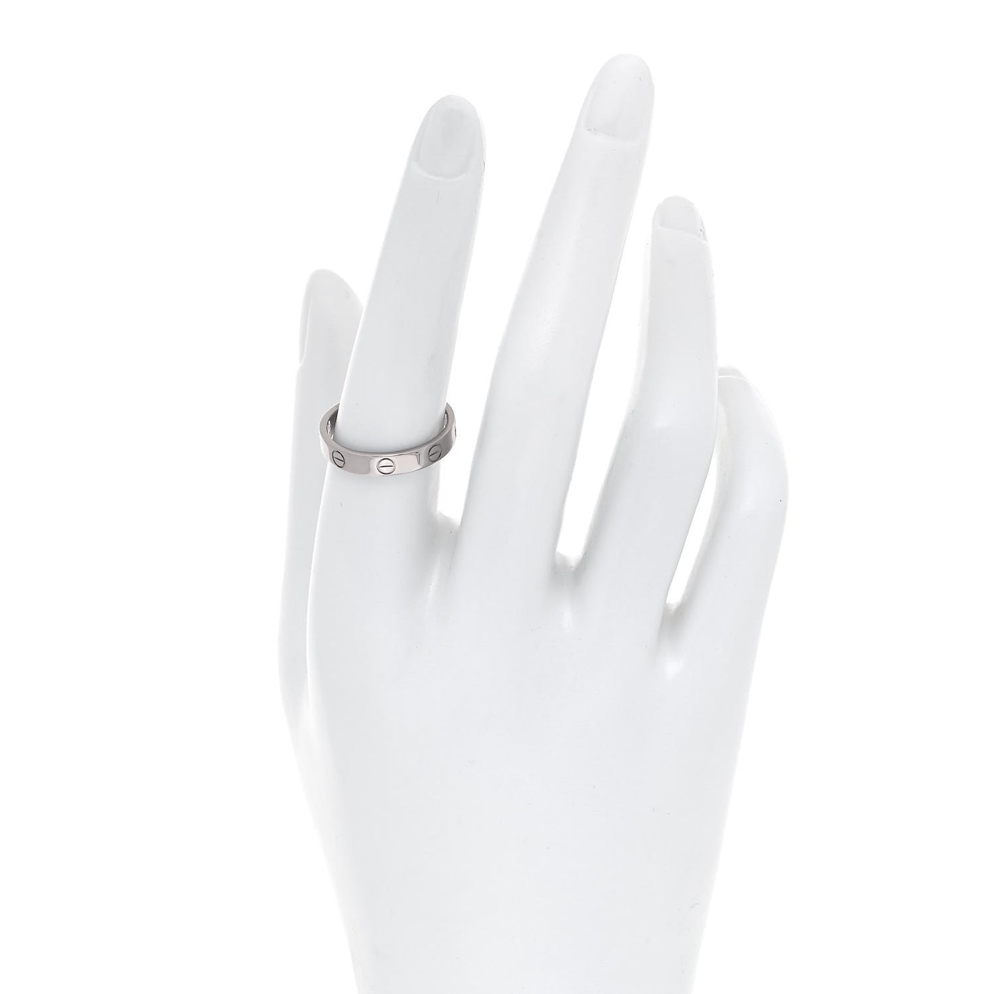 18K White Gold 3.5mm LOVE Wedding Band Ring 56 7.75