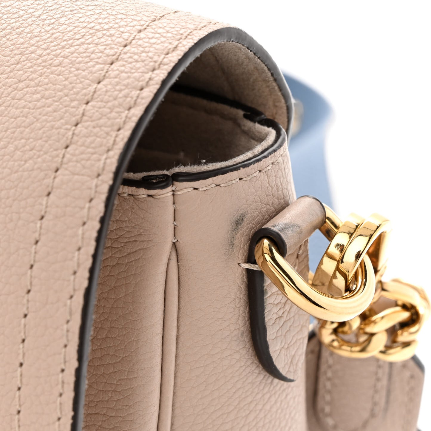 Grained Calfskin Lockme Tender Greige