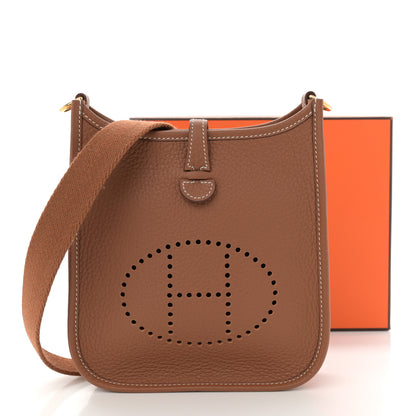 Hermes Taurillon Clemence Evelyne TPM Gold 11 of 11