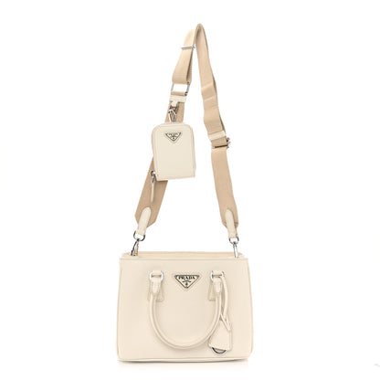 Prada Saffiano Lux Micro Galleria Shoulder Bag Talco 1 of 11