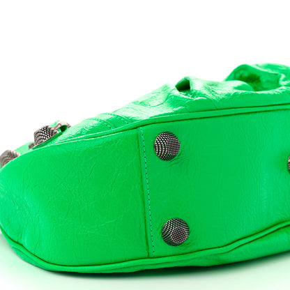 Balenciaga Agneau Arena Small Le Cagole Shoulder Bag Vivid Green 9 of 10