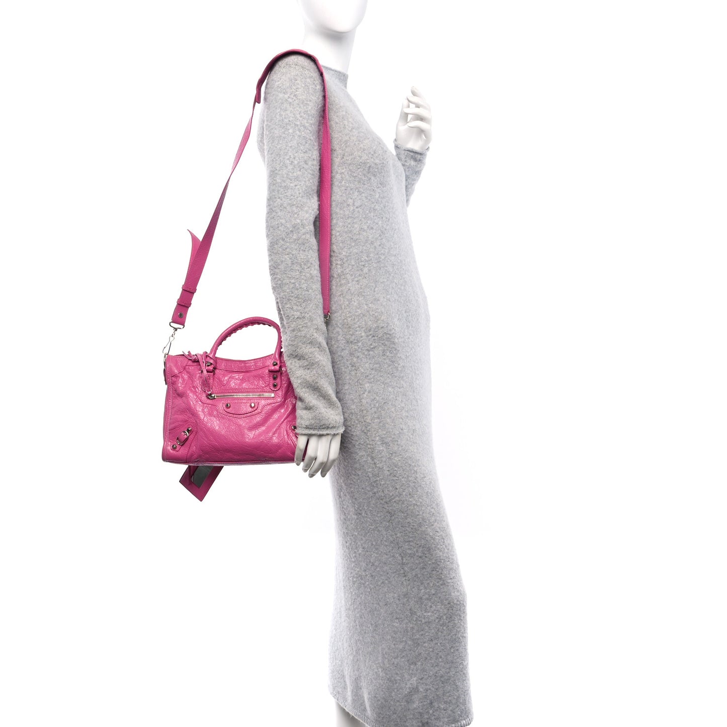 Agneau Classic Silver Hardware S City Flamingo