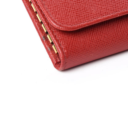 Prada Saffiano Metal 6 Key Holder Fuoco 8 of 11