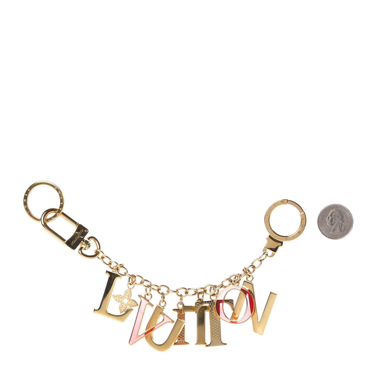 Louis Vuitton LV Tag Bag Charm Gold 2 of 4